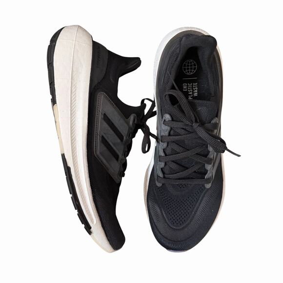 adidas Shoes - Adidas Womens 10 Ultraboost Light Sneakers Black White Running Shoes Lace Up Box